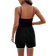 Shein Chiquease Casual Romper/White Lace Patchwork/Color Blocking/Spaghetti Strap Jumpsuit/Suitable For Holidays And Daily Wear, Elegant & Generous