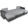 Beno Black/Dark Gray Sofa 298cm 6-Sitzer