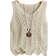 Shein Lune Women's Vacation Casual Solid Color Hollow Out Knit Top