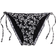 H&M Tie Tanga Bikini Bottoms - Black/White Floral
