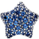 Pandora Bold Pavé Star Charm - Silver/Blue