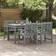 vidaXL Garden Chairs 4 Pcs Light Grey 65.5x55.5x88 cm Patio Dining Set