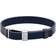 Emporio Armani Essential Leather Bracelet - Silver/Blue/Grey