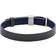 Emporio Armani Essential Leather Bracelet - Silver/Blue/Grey