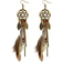 Shein Antique Bohemia Long Feather Hanging Earrings Handmade Boho Dangle Earring For Women Ear Jewelry Women