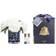 Atelier Hamam Herringbone Blue/White Dekoration 4st
