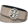 Tory Burch 1.5" Miller Reversible Belt - Gray Heron/Black/Silver