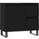 vidaXL Armario De Baño Madera Contrachapada Negro 65x33x60 cm