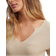 NA-KD V-Detail Light Rib Knitted Sweater - Beige