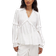 NA-KD Structured Blouse with Long Sleeves & Ruffles - White