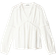 NA-KD Structured Blouse with Long Sleeves & Ruffles - White