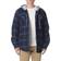Wrangler Men's Long Sleeve Quilted Lined Flannel Shirt - Total Eclipse With Heather