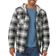 Wrangler Men's Long Sleeve Quilted Lined Flannel Shirt - Black/Off White