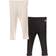 Lindex Ribbed Leggings 2-pack - Off-Black (8049091)