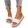 Shein Women's Platform Wedge Sandals, Woven Strap Design