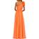 Mac Duggal Polka Dot Ruffled One Shoulder Gown - Tangerine