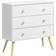 Homcom 3 Unit White Chest of Drawer 80x80cm