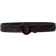 True Religion Horseshoe Buckle Belt - Black/Red