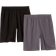 Amazon Essentials Men's Performance Tech Loose Fit Shorts 2-pack - Black/Dark Grey
