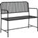 vidaXL Outdoor Black Metal Standard Garden Bench