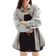 H&M Feather Soft Oversized Denim Shirt - Grey