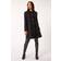 Roman Buttoned Swing Coat - Black