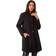 Roman Buttoned Swing Coat - Black