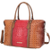 MKF Collection Raven Croc Embossed Duffel Bag - Croco Cognac
