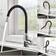 Auralum Mitigeur Évier Avec Bec Flexible Rotative À 360° Chrome Noir