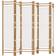 vidaXL 6 Panels Cream/White Room Divider 240x180cm