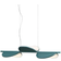 Flos Almendra Linear S3 Bay Blue Metallized Pendant Lamp 128.6cm