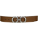 Ferragamo Reversible & Adjustable Double Gancini Belt - Brown Sugar/Black