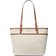 Michael Kors Winston Medium Signature Logo Pocket Tote Bag - Vanilla/Acorn