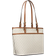 Michael Kors Winston Medium Signature Logo Pocket Tote Bag - Vanilla/Acorn