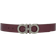Ferragamo Reversible & Adjustable Double Gancini Belt - Dark Barolo/Black