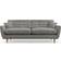 Dunelm Anders Tonal Plush Chenille Grey Sofa 224cm 4 Seater