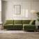 Dunelm Darwin Luxury Velvet Olive Sofa 279cm 4 Seater