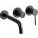 Beliani Brass Wall Mounted Bath Mixer Set Black