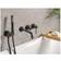 Beliani Brass Wall Mounted Bath Mixer Set Black
