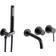 Beliani Brass Wall Mounted Bath Mixer Set Black