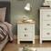 GFW Lancaster 2 Drawer Cream Bedside Table 39.5x45cm