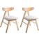 Beliani Set of 2 Padded Polyester Dining Chairs Kitchen Chair 2pcs