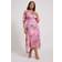 Yours Asymmetrische Midijurk Van Mesh Bloemenmotief - Pink