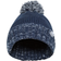 Trespass Kid's Bobble Hat Knitted Fleece Lined Nefti - Navy