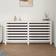 vidaXL Radiator Cover White Solid Wood Pine