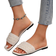 Shein Spring Summer Eid New White Square Toe Flat Sandals To Match Dress Fashionable Fully Crystal Slip-On Slippers