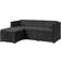 Juskys Punta Cana - Black, Gray Lounge-Set, 1 Tisch einschl. 1 Sofas