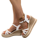 Shein Womens Platform Wedge Sandals Summer New Arrival Fashionable MetalCross And Open Toe SlipOn Sandals Casual And Versatile For Outdoor Gatherings Comfor