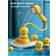 Shein 1set Kids Bath Sprinkler Shower Toy Rubber Yellow Duck & Pirate Duck Fun Water Play Toy Suitable For Children Summer Pool Water Fun