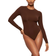 SKIMS Fits Everybody Long Sleeve Crew Neck Bodysuit - Cocoa